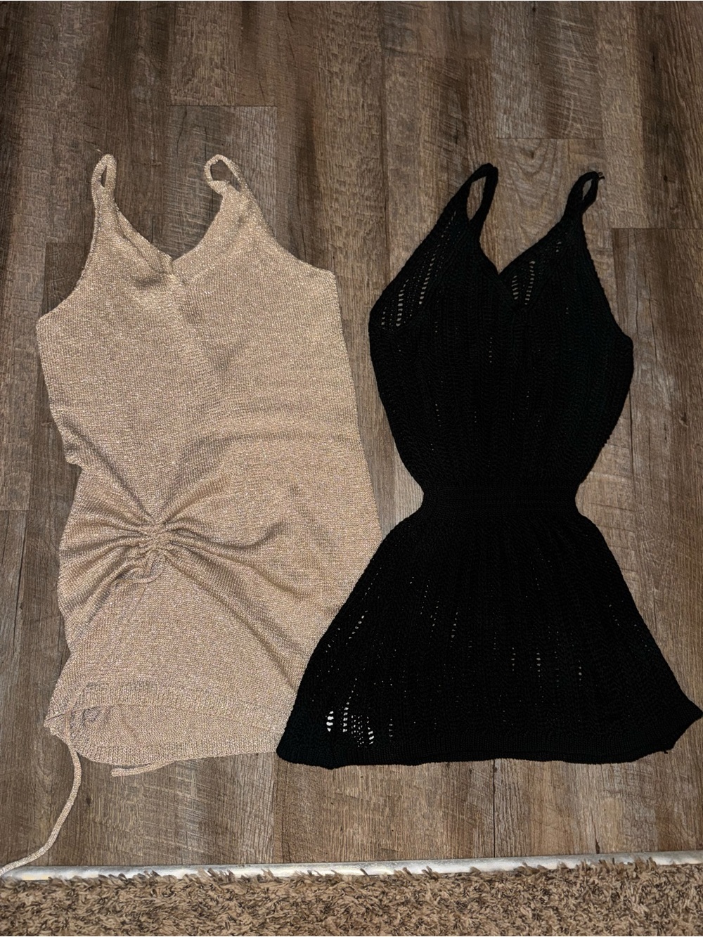 Cupshe bundle of Beige Ruched Tank coverup Dress - Women's Summer Dress